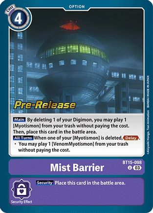 Mist Barrier [BT15-098] [Exceed Apocalypse Pre-Release Cards] - Trinity Hobby