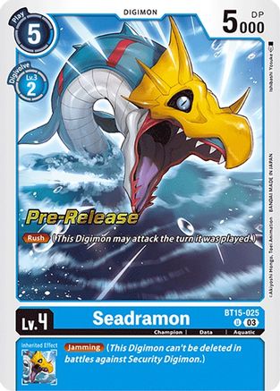 Seadramon [BT15-025] [Exceed Apocalypse Pre-Release Cards] - Trinity Hobby