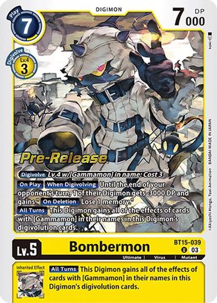 Bombermon [BT15-039] [Exceed Apocalypse Pre-Release Cards] - Trinity Hobby