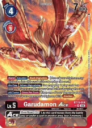 Garudamon Ace [BT15-014] (Alternate Art) [Exceed Apocalypse] - Trinity Hobby