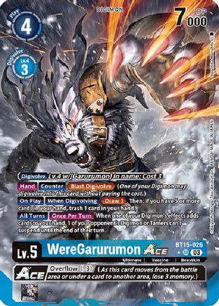 WereGarurumon Ace [BT15-026] (Alternate Art) [Exceed Apocalypse] - Trinity Hobby