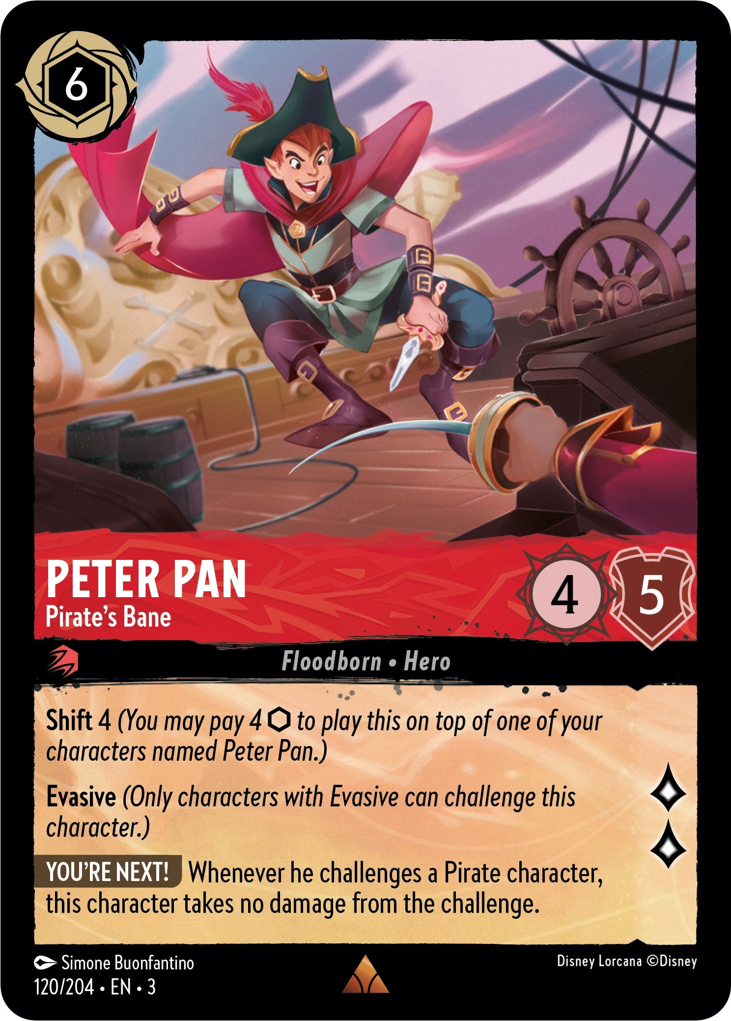 Peter Pan - Pirate's Bane (120/204) [Into the Inklands] - Trinity Hobby