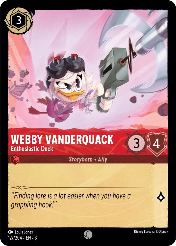 Webby Vanderquack - Enthusiastic Duck (127/204) [Into the Inklands] - Trinity Hobby