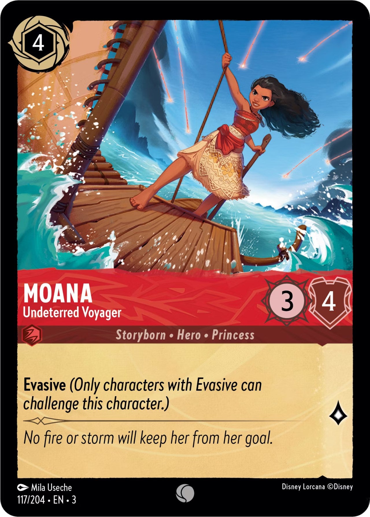 Moana - Undeterred Voyager (117/204) [Into the Inklands] - Trinity Hobby