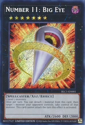Number 11: Big Eye [BLC1-EN001] Secret Rare - Trinity Hobby