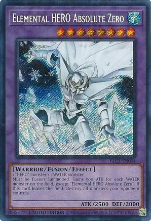 Elemental HERO Absolute Zero [BLC1-EN004] Secret Rare - Trinity Hobby