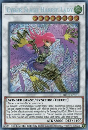 Cyber Slash Harpie Lady [BLC1-EN010] Secret Rare - Trinity Hobby