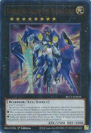 Number 90: Galaxy-Eyes Photon Lord [BLC1-EN018] Ultra Rare - Trinity Hobby