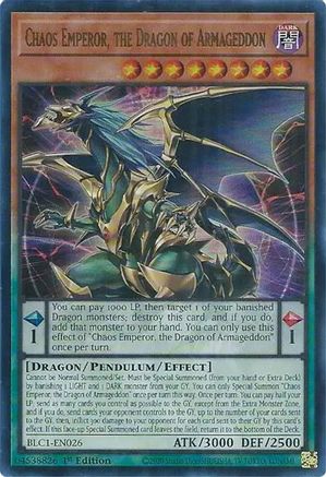 Chaos Emperor, the Dragon of Armageddon [BLC1-EN026] Ultra Rare - Trinity Hobby