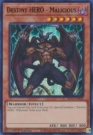 Destiny HERO - Malicious [BLC1-EN030] Ultra Rare - Trinity Hobby