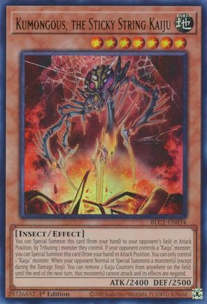 Kumongous, the Sticky String Kaiju [BLC1-EN034] Ultra Rare - Trinity Hobby