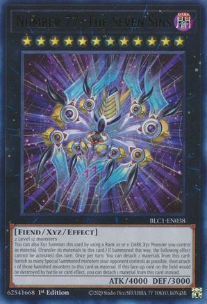 Number 77: The Seven Sins [BLC1-EN038] Ultra Rare - Trinity Hobby