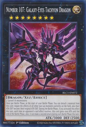 Number 107: Galaxy-Eyes Tachyon Dragon [BLC1-EN072] Common - Trinity Hobby