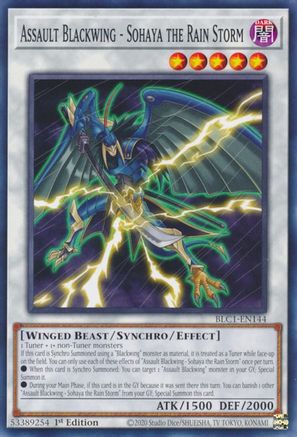Assault Blackwing - Sohaya the Rain Storm [BLC1-EN144] Common - Trinity Hobby