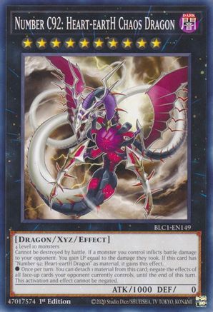Number C92: Heart-eartH Chaos Dragon [BLC1-EN149] Common - Trinity Hobby