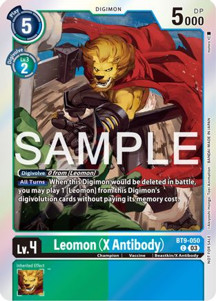 Leomon (X Antibody) [BT9-050] (Winner Pack -Exceed Apocalypse-) [X Record Promos] - Trinity Hobby