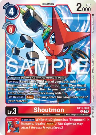 Shoutmon [BT10-008] (Winner Pack -Exceed Apocalypse-) [Xros Encounter Promos] - Trinity Hobby