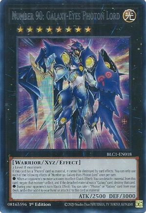 Number 90: Galaxy-Eyes Photon Lord (Silver) [BLC1-EN018] Ultra Rare - Trinity Hobby
