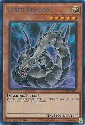 Cyber Dragon (Alternate Art) (Silver) [BLC1-EN021] Ultra Rare - Trinity Hobby