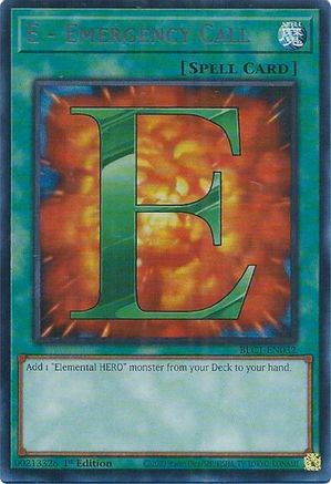 E - Emergency Call (Silver) [BLC1-EN032] Ultra Rare - Trinity Hobby