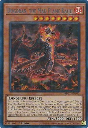 Dogoran, the Mad Flame Kaiju (Silver) [BLC1-EN033] Ultra Rare - Trinity Hobby