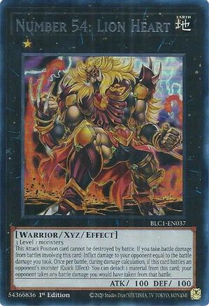 Number 54: Lion Heart (Silver) [BLC1-EN037] Ultra Rare - Trinity Hobby