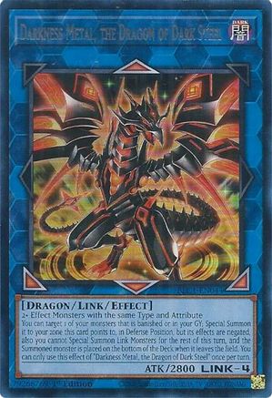 Darkness Metal, the Dragon of Dark Steel (Silver) [BLC1-EN044] Ultra Rare - Trinity Hobby