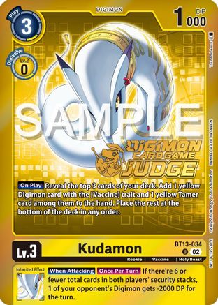 Kudamon [BT13-034] (Judge Pack 5) [Versus Royal Knights Promos] - Trinity Hobby