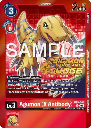 Agumon (X Antibody) [BT9-008] (Judge Pack 5) [X Record Promos] - Trinity Hobby