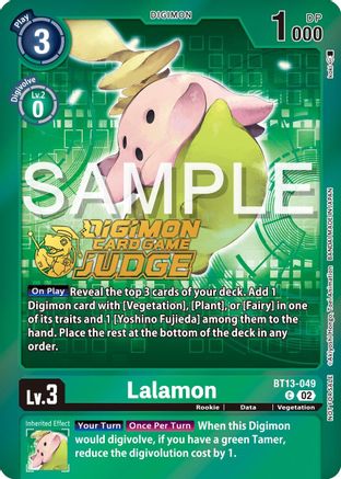 Lalamon [BT13-049] (Judge Pack 5) [Versus Royal Knights Promos] - Trinity Hobby
