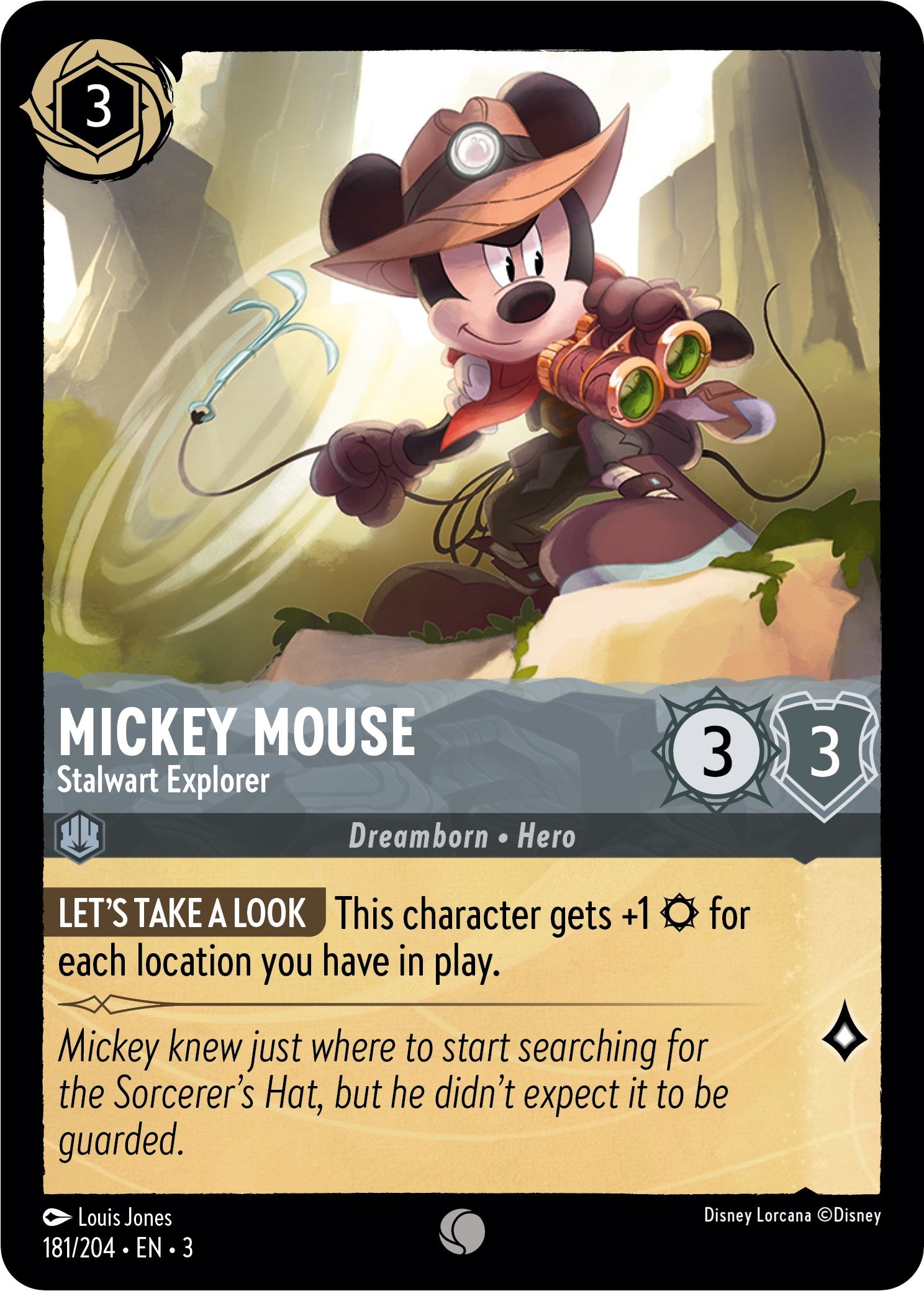 Mickey Mouse - Stalwart Explorer (181/204) [Into the Inklands] - Trinity Hobby