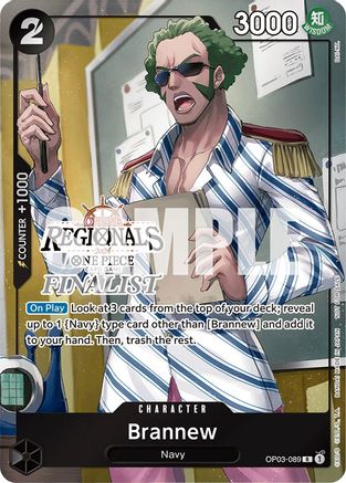 Brannew (Online Regional 2024) [Finalist] (OP03-089) - [One Piece Promotion Cards] Foil - Trinity Hobby