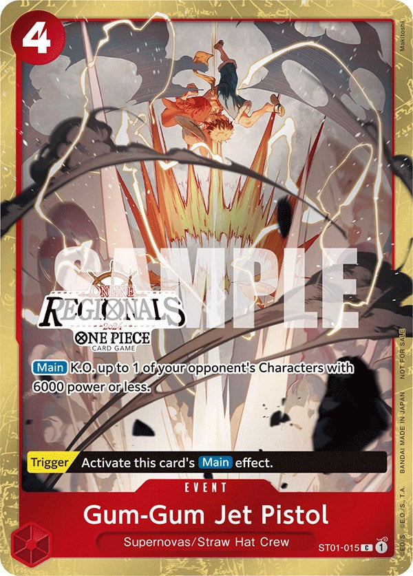 Gum-Gum Jet Pistol (Online Regional 2024) [Participant] (ST01-015) - [One Piece Promotion Cards] Foil - Trinity Hobby