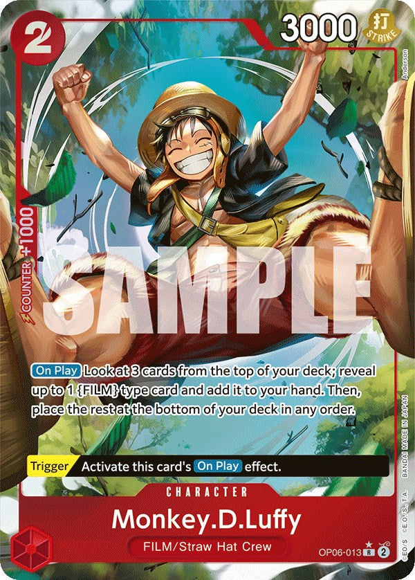 Monkey.D.Luffy (Alternate Art) (OP06-013) - [Wings of the Captain] Foil - Trinity Hobby