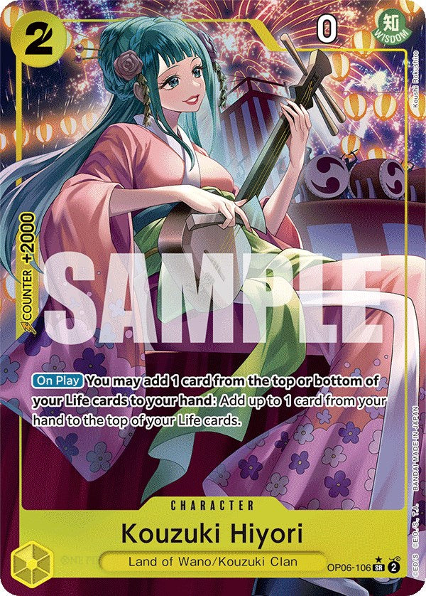Kouzuki Hiyori (Alternate Art) (OP06-106) - [Wings of the Captain] Foil - Trinity Hobby