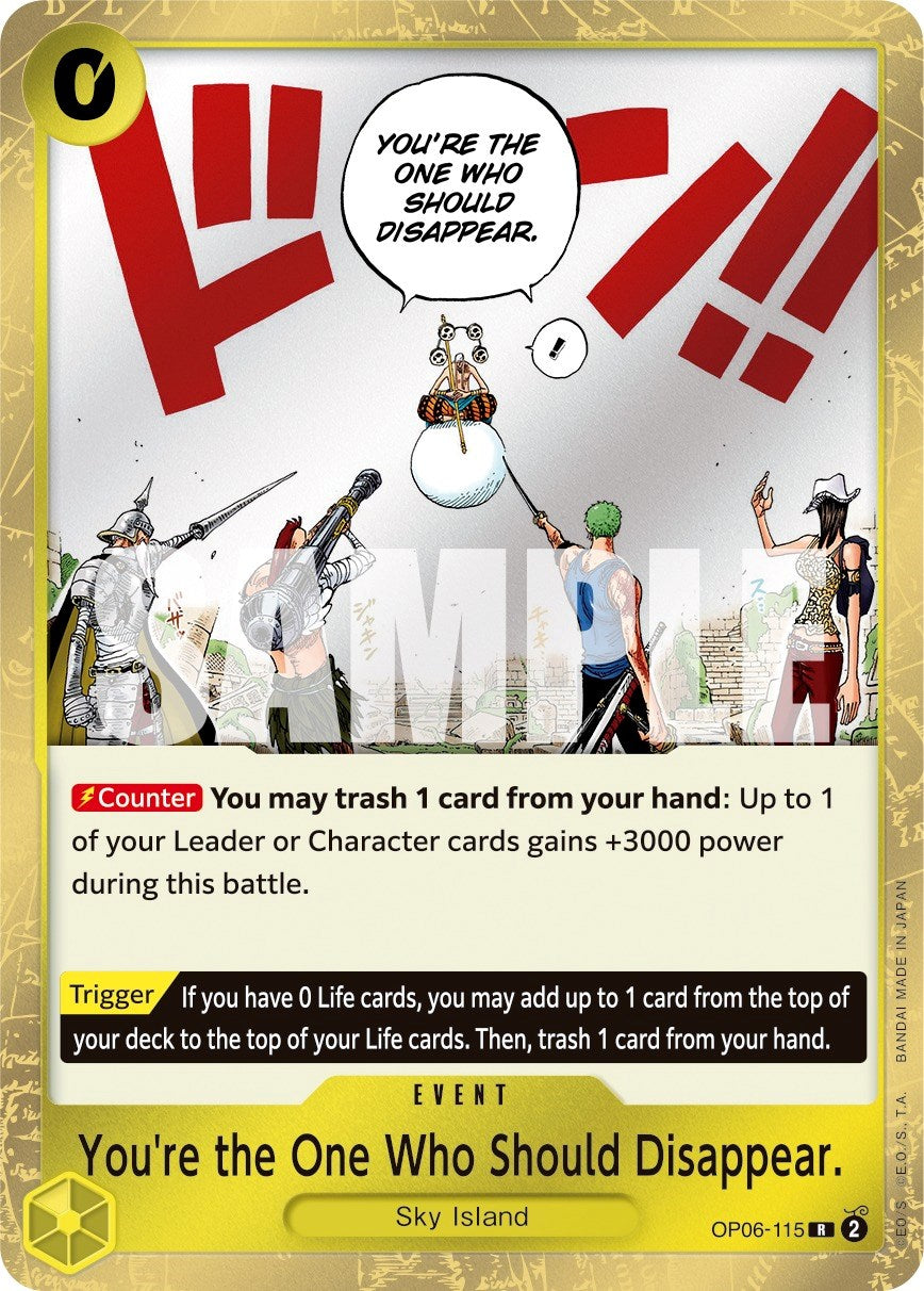 You're the One Who Should Disappear (OP06-115) - [Wings of the Captain] Foil - Trinity Hobby