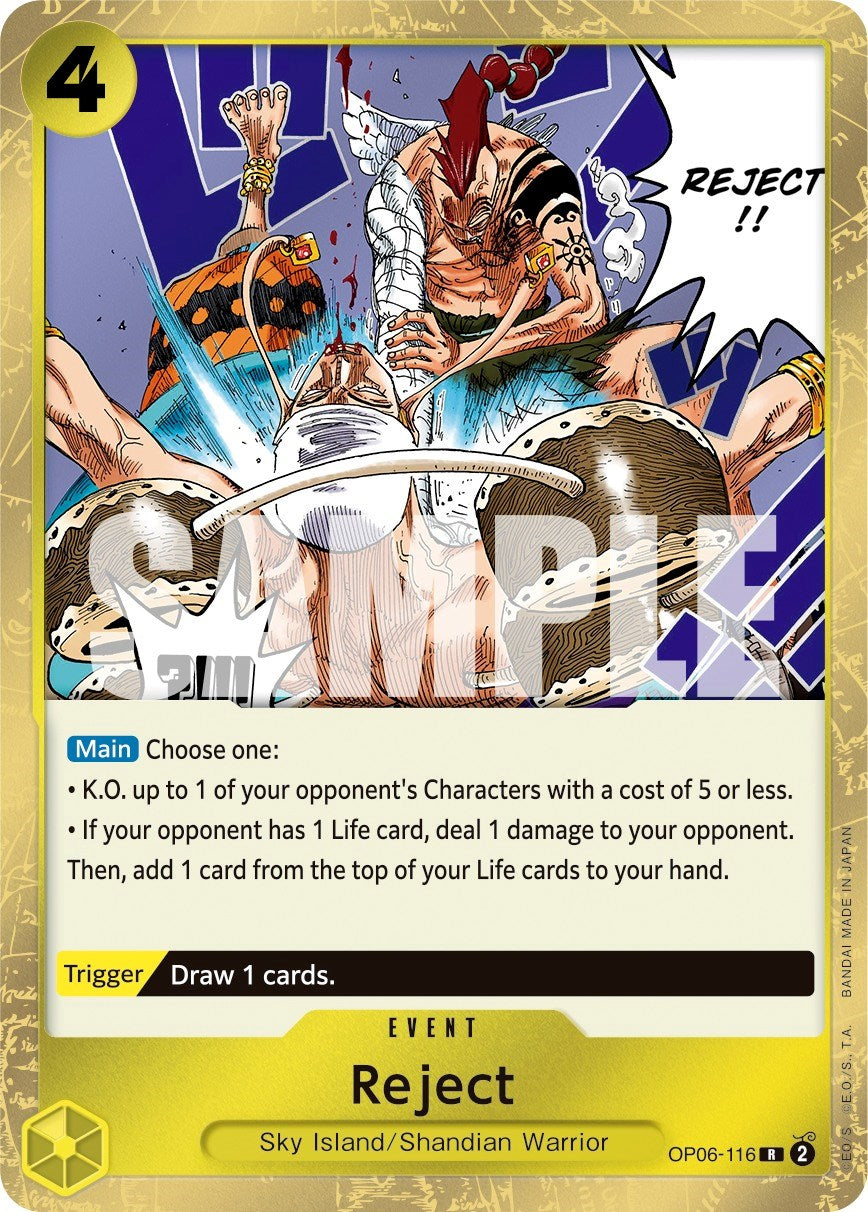 Reject (OP06-116) - [Wings of the Captain] Foil - Trinity Hobby
