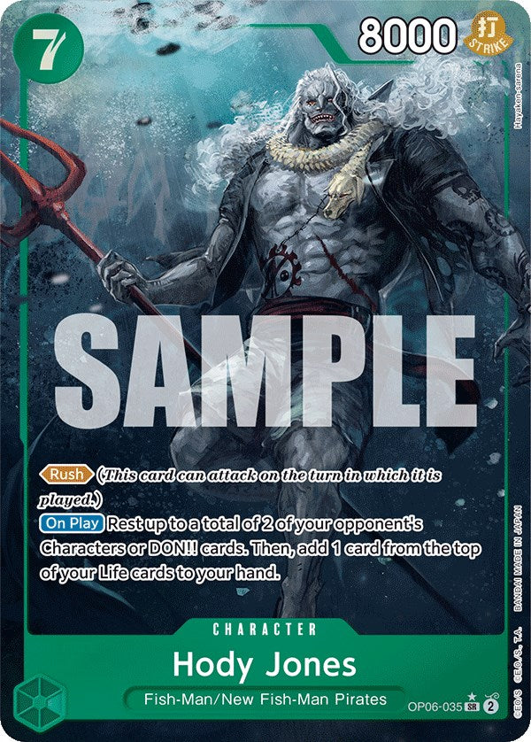 Hody Jones (035) (Alternate Art) (OP06-035) - [Wings of the Captain] Foil - Trinity Hobby