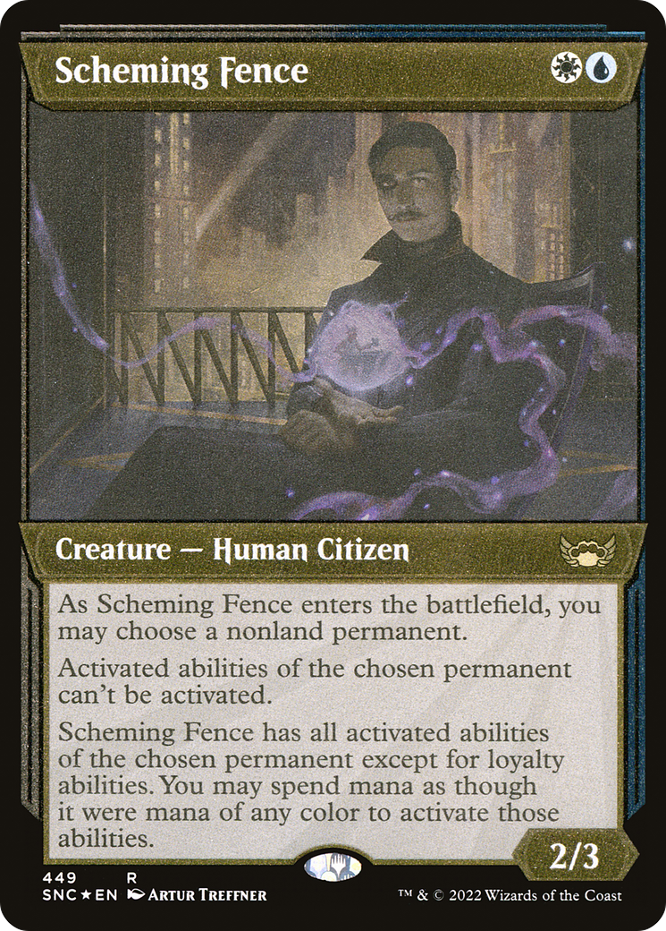 Scheming Fence (SNC-449) - [Streets of New Capenna]: (Showcase) Foil - Trinity Hobby