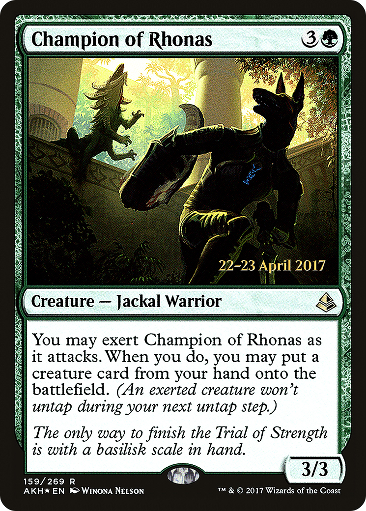 Champion of Rhonas [Amonkhet Prerelease Promos] - Trinity Hobby