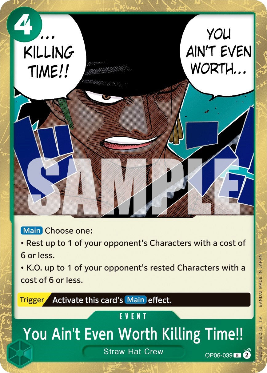 You Ain't Even Worth Killing Time!! (OP06-039) - [Wings of the Captain] Foil - Trinity Hobby