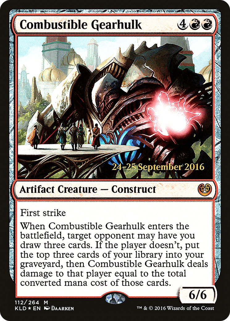 Combustible Gearhulk [Kaladesh Prerelease Promos] - Trinity Hobby