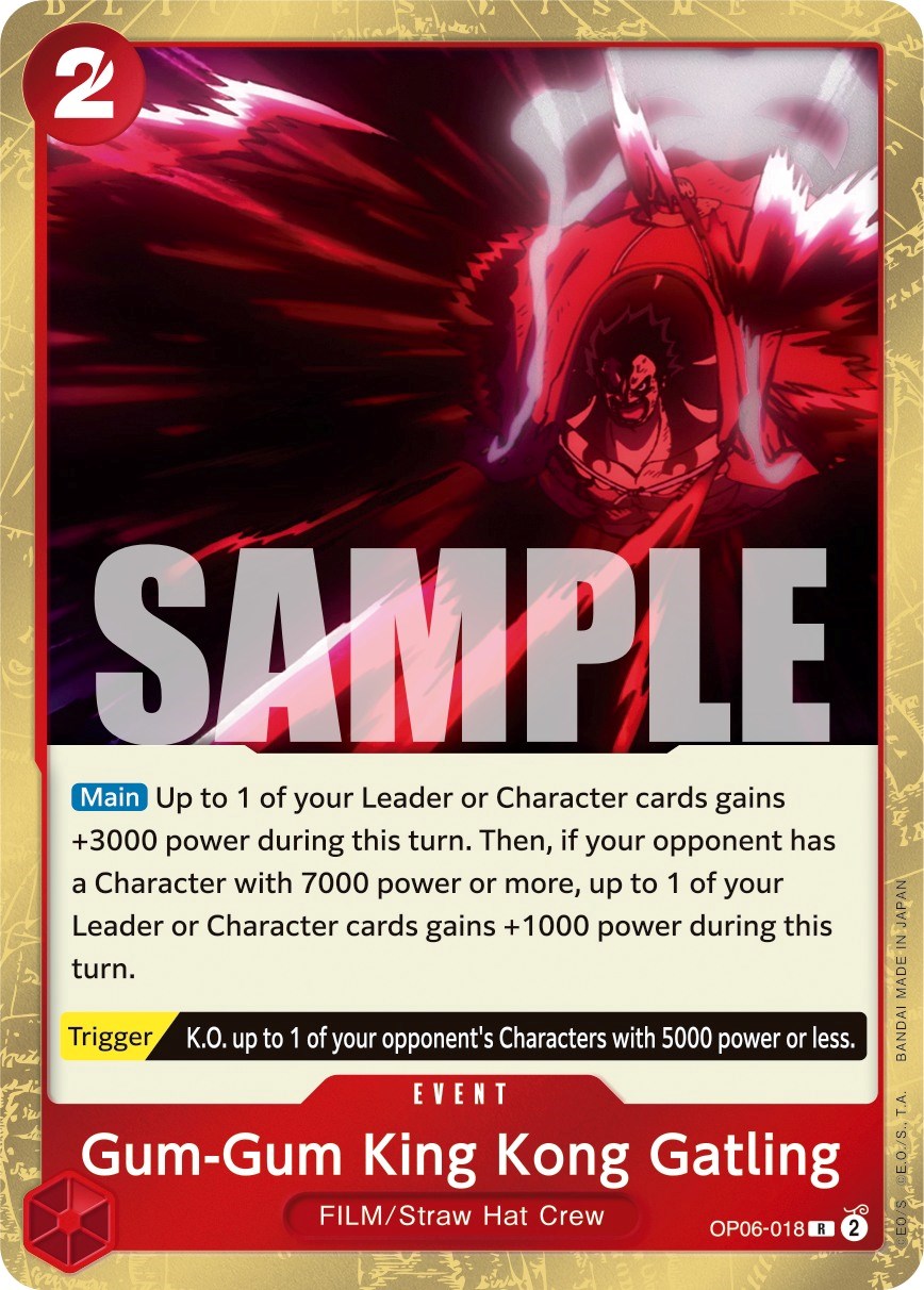 Gum-Gum King Kong Gatling (OP06-018) - [Wings of the Captain] Foil - Trinity Hobby