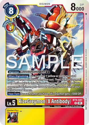 RizeGreymon (X Antibody) [BT9-041] (Event Pack 6) [X Record Promos] - Trinity Hobby
