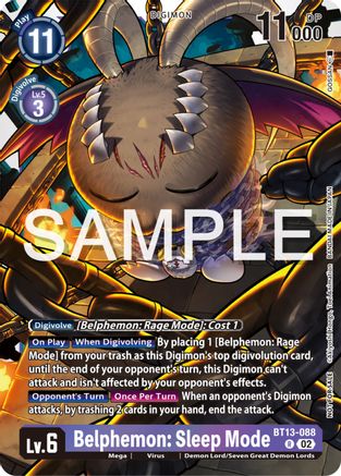 Belphemon: Sleep Mode [BT13-088] (Event Pack 6) [Versus Royal Knights Promos] - Trinity Hobby