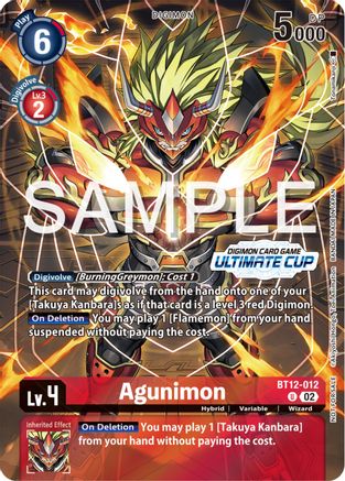 Agunimon [BT12-012] (Ultimate Cup 2024) [Across Time Promos] - Trinity Hobby