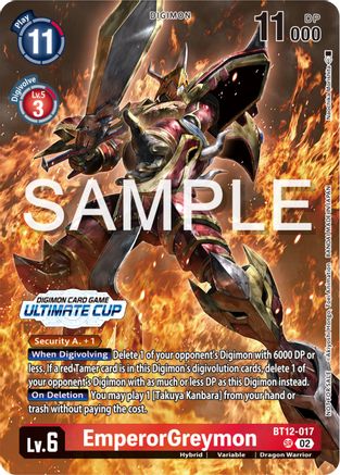 EmperorGreymon [BT12-017] (Ultimate Cup 2024) [Across Time Promos] - Trinity Hobby