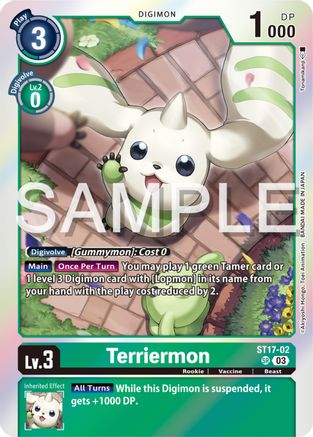 Terriermon [ST17-02] [Starter Deck: Double Typhoon Advanced Deck Set] - Trinity Hobby