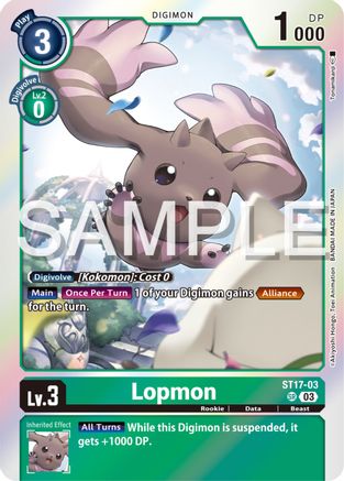 Lopmon [ST17-03] [Starter Deck: Double Typhoon Advanced Deck Set] - Trinity Hobby