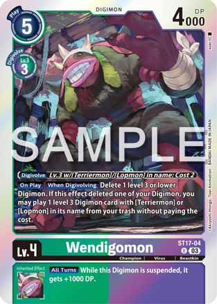 Wendigomon [ST17-04] [Starter Deck: Double Typhoon Advanced Deck Set] - Trinity Hobby